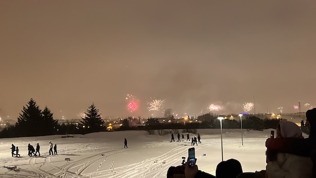 アイスランド　年越し　花火