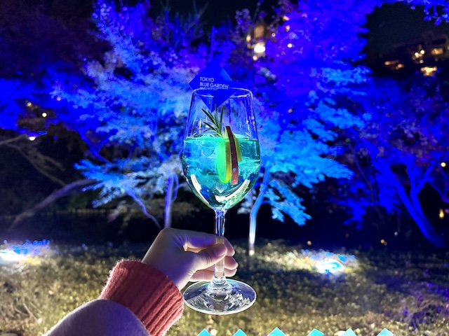 八芳園　TOKYO BLUE GARDEN 2024-2025 ライトアップ　GARDEN BAR