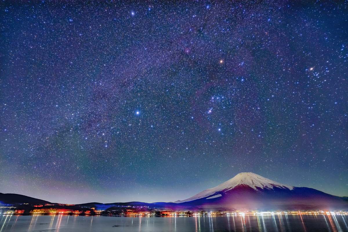 星空　富士山