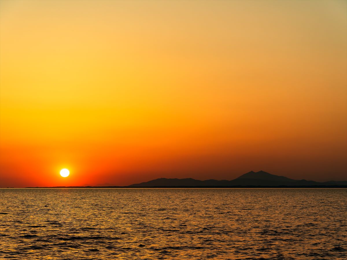 霞ヶ浦　夕焼け