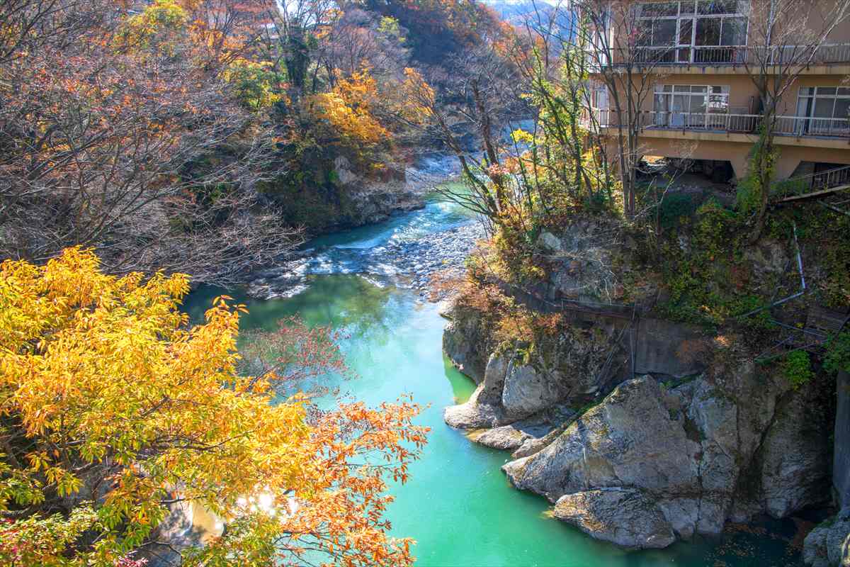 水上温泉　利根川