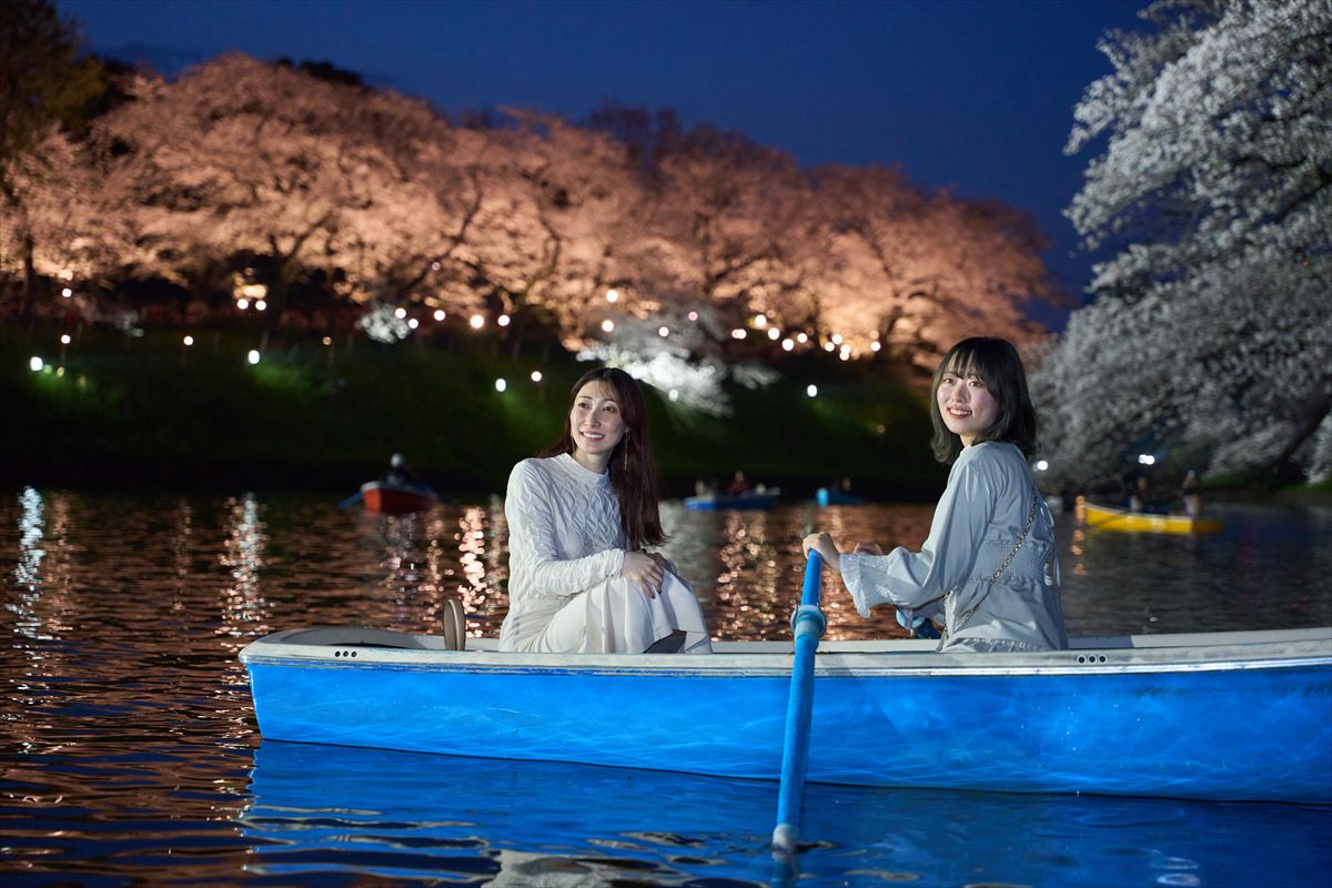 千鳥ヶ淵　ボート夜桜