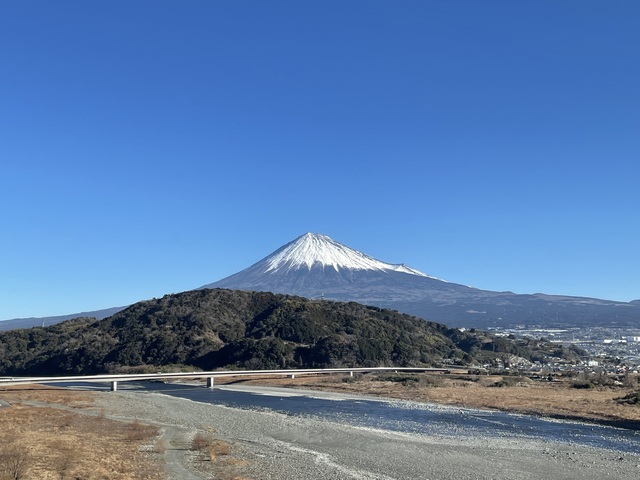 道の駅富士川楽座から見える富士山