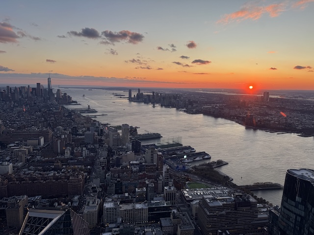 ニューヨーク　Edge 展望台　夕焼け　絶景