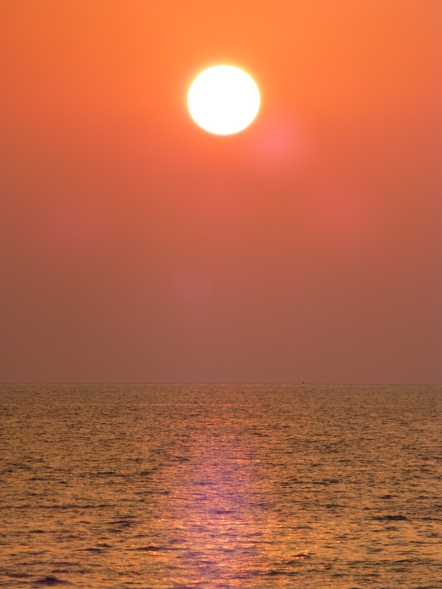 道の駅許田 名護湾の夕陽