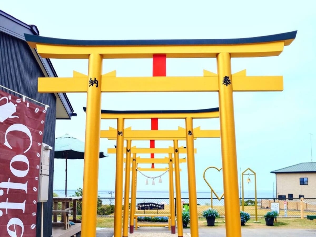 茨城県ひたちなか市・「ほしいも神社」海側の鳥居