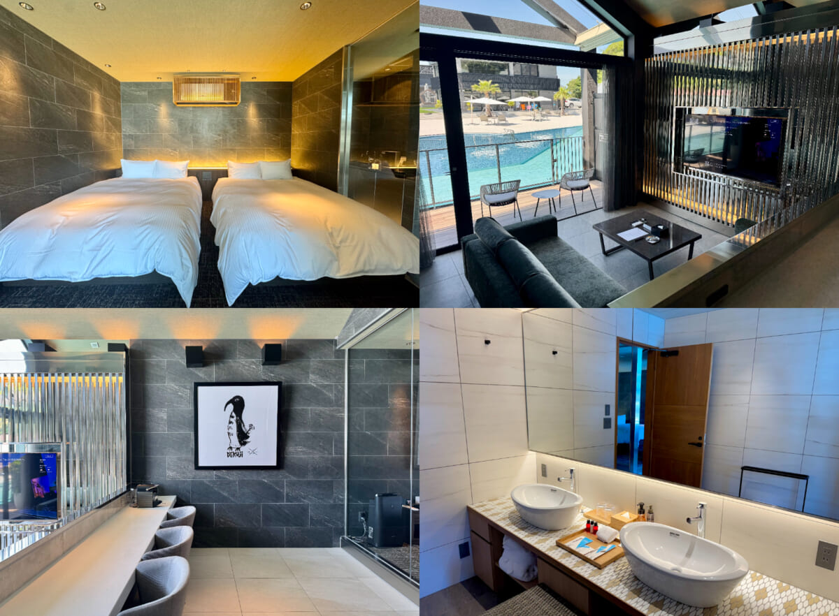 「FIVE SPRING RESORT THE SHIRAHAMA」客室「DRAGON」コラージュ