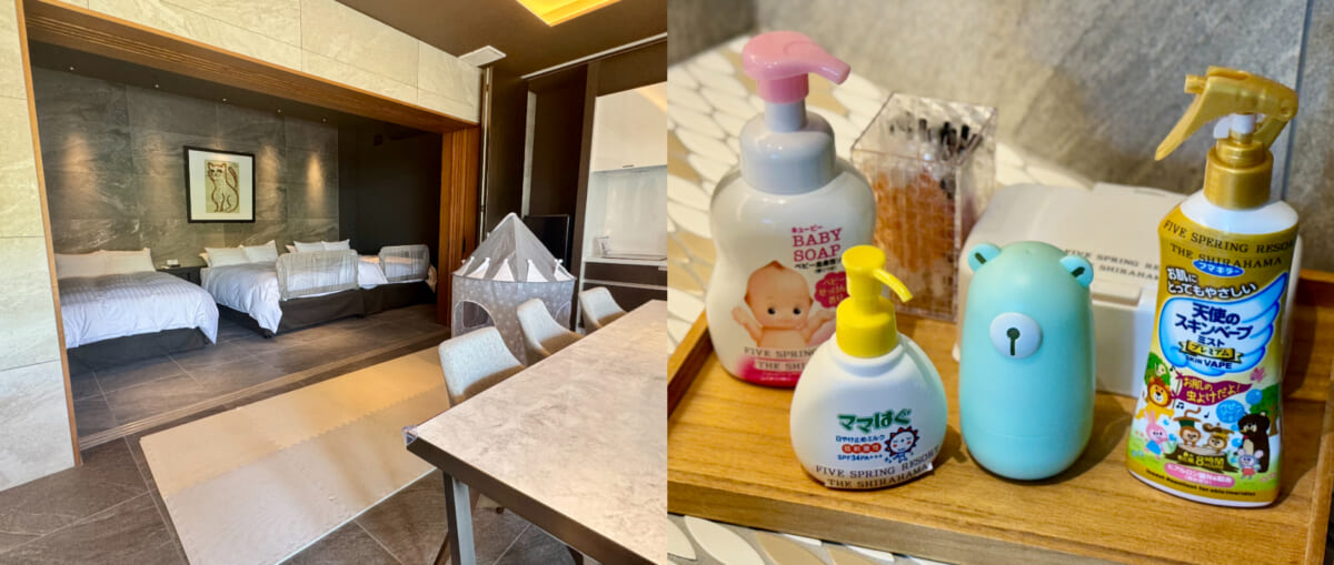 乳幼児がいるファミリーにおすすめ「GIRAFFE」部屋の様子