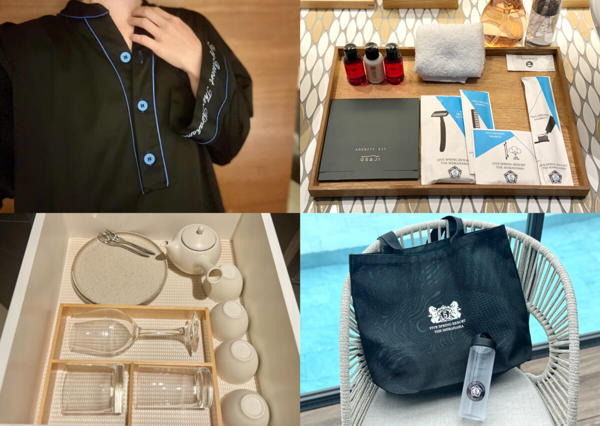 「FIVE SPRING RESORT THE SHIRAHAMA」客室「DRAGON」備品