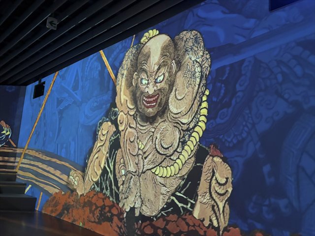 中国の長編小説『水滸伝』の登場人物を描いた歌川国芳の浮世絵