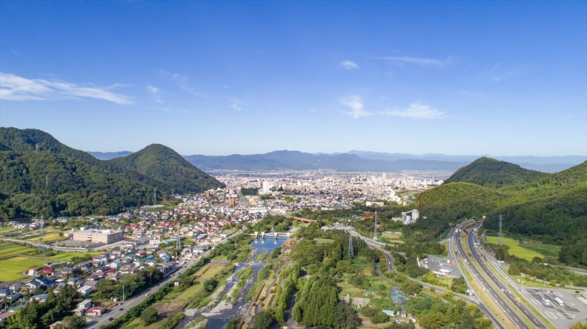 山形　空撮