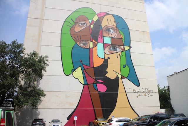 ヒューストン　アメリカ　ウォールアート　観光　Education for All  Mural