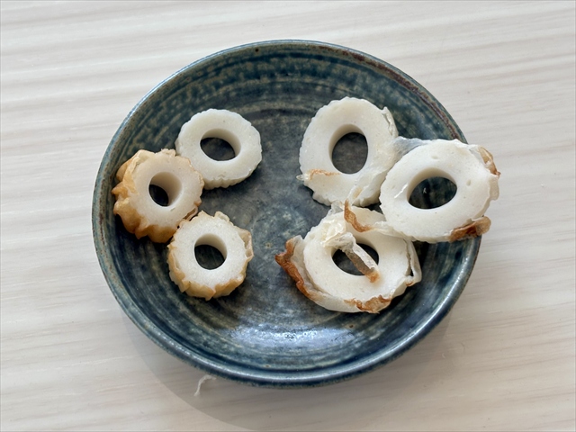 ビタミンちくわと普通のちくわ 比較画像