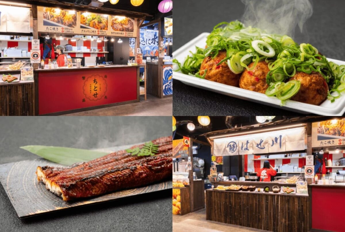 【大阪のフードホール・道頓堀 屋台村 祭】大阪名物「たこ焼き・お好み焼きちとせ」など人気店が続々オープン