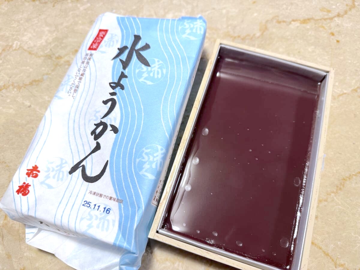 赤福　水ようかん　夏限定 パッケージと中身
