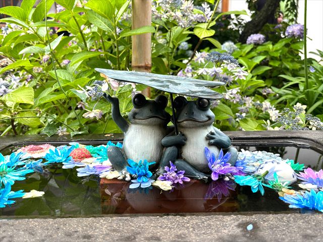 法輪寺　花手水