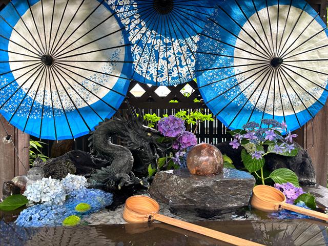 法輪寺　花手水