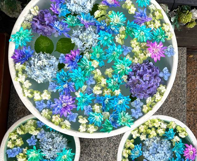 法輪寺　花手水