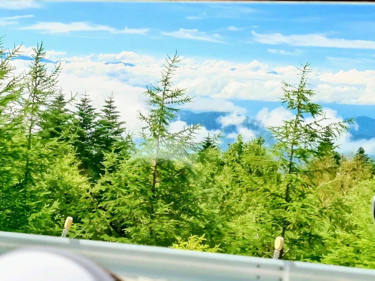 山梨県富士吉田市・富士山五合目下山中の景色