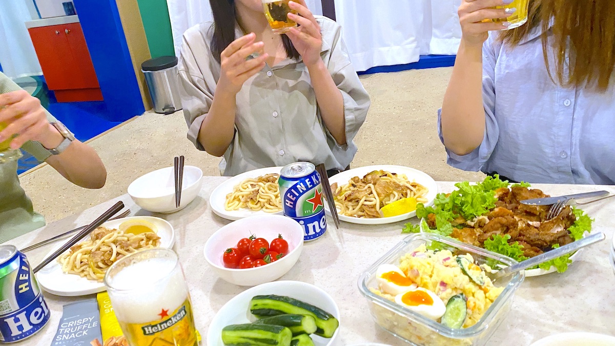 「死なないための家」三鷹天命反転住宅 303 宿泊記 夕食 家飲み 1