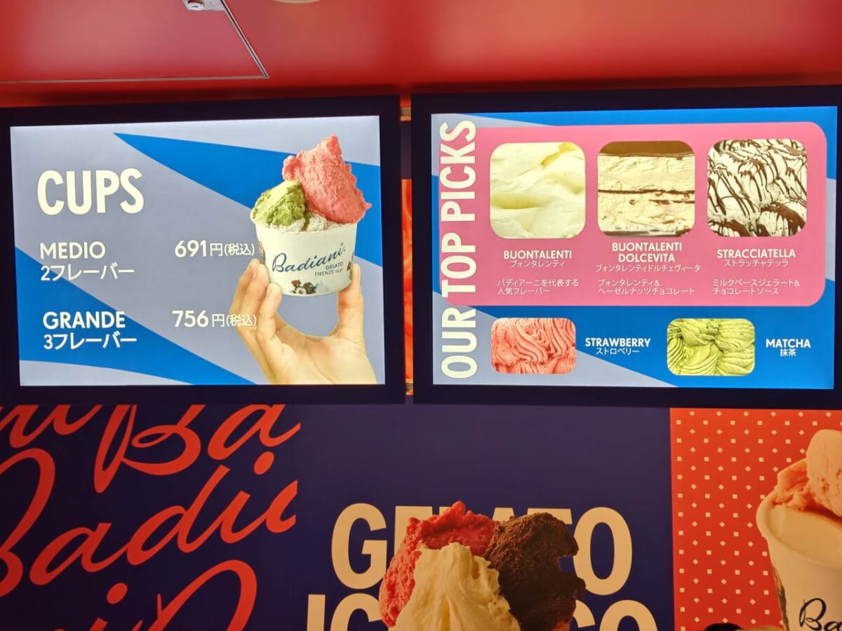 東京都大田区・羽田空港第1ターミナル・フードコートエリア「Sora chika」（「Badiani」看板）
