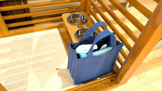 【亀の井ホテル 青梅】専用ドッグランを独り占め！多摩川を望む愛犬の宿　犬用食器とお散歩バッグ