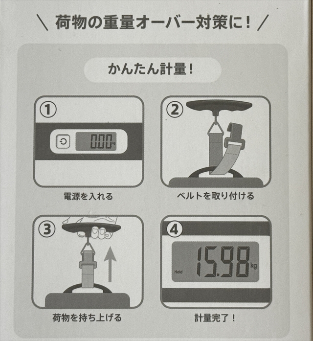 amifa ラゲッジスケール　使い方