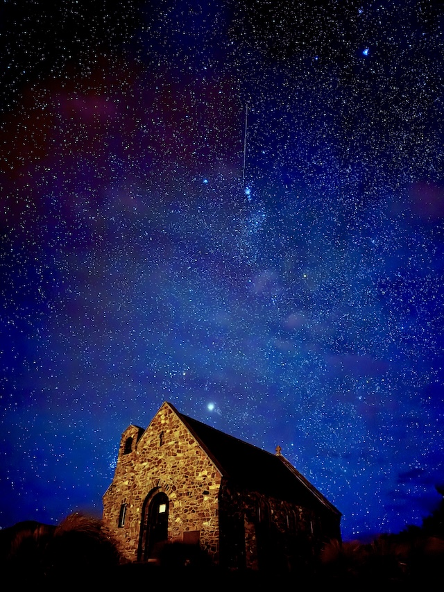 ニュージーランド　テカポ湖　星空　善き羊飼いの教会　絶景