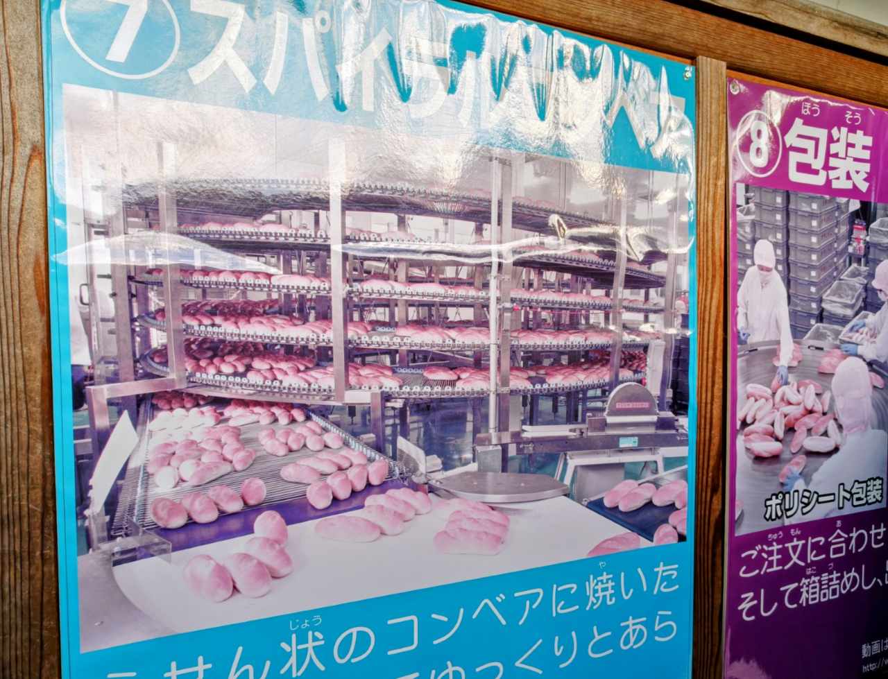 神奈川県相模原市・「オギノパン 本社工場直売店」工場見学の通路2