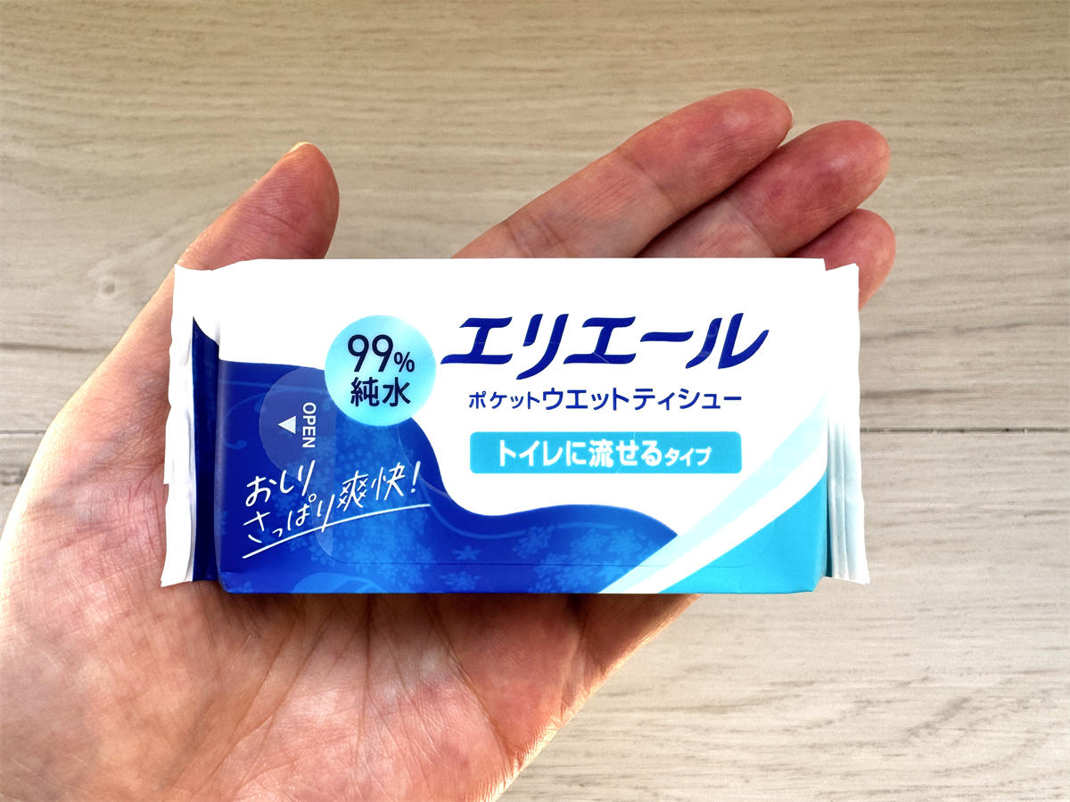 【シャワートイレが使えないときの救世主】トイレに流せる！エリエール ポケットウエットティシュー｜旅ライターの裏技・愛用品教えます