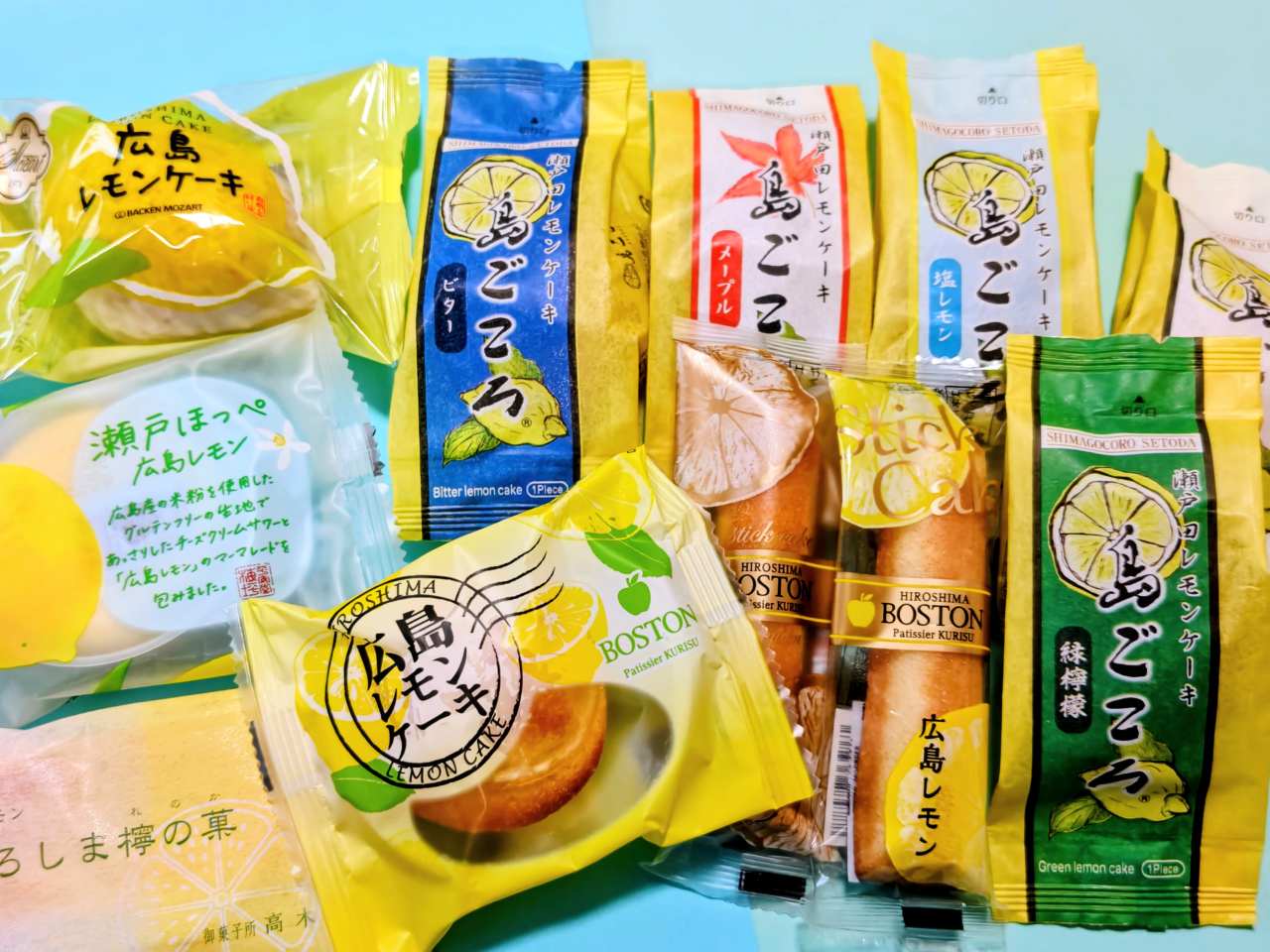 広島県広島市・広島駅「みやげ街道エキエ広島店」広島レモンケーキ（11種）