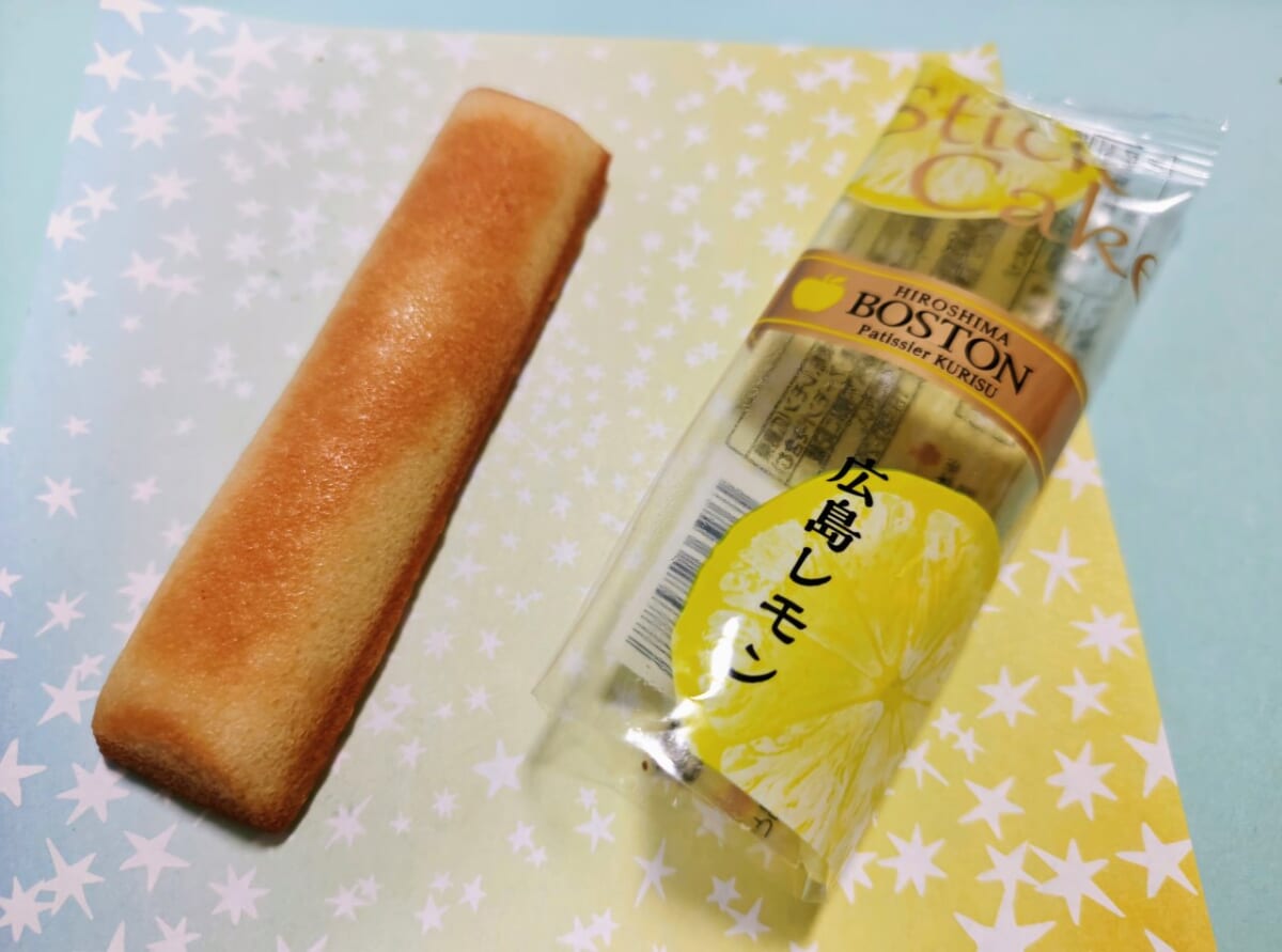 広島県広島市・広島駅「みやげ街道エキエ広島店」広島レモンケーキ／ボストン（BOSTON）「広島レモンスティック ミニ」