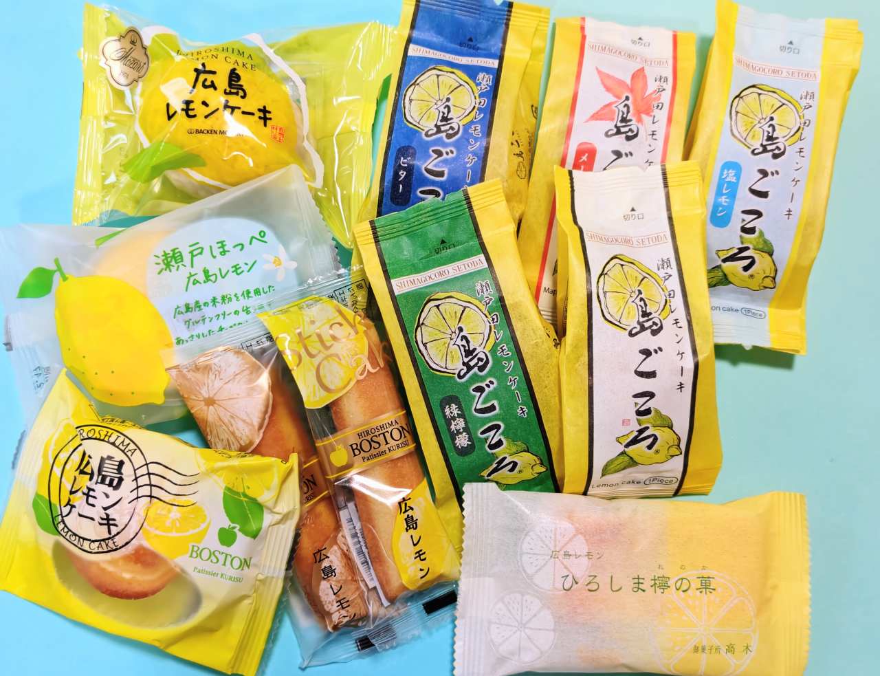 広島県広島市・広島駅「みやげ街道エキエ広島店」広島レモンケーキ（11種）2