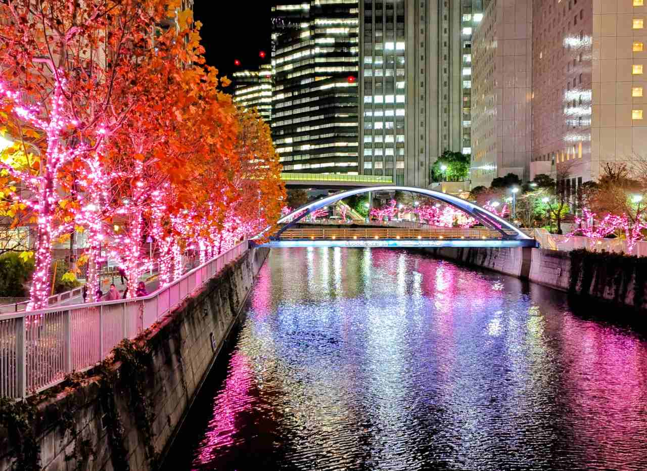 東京都品川区・「目黒川みんなのイルミネーション2025」目黒川沿い4