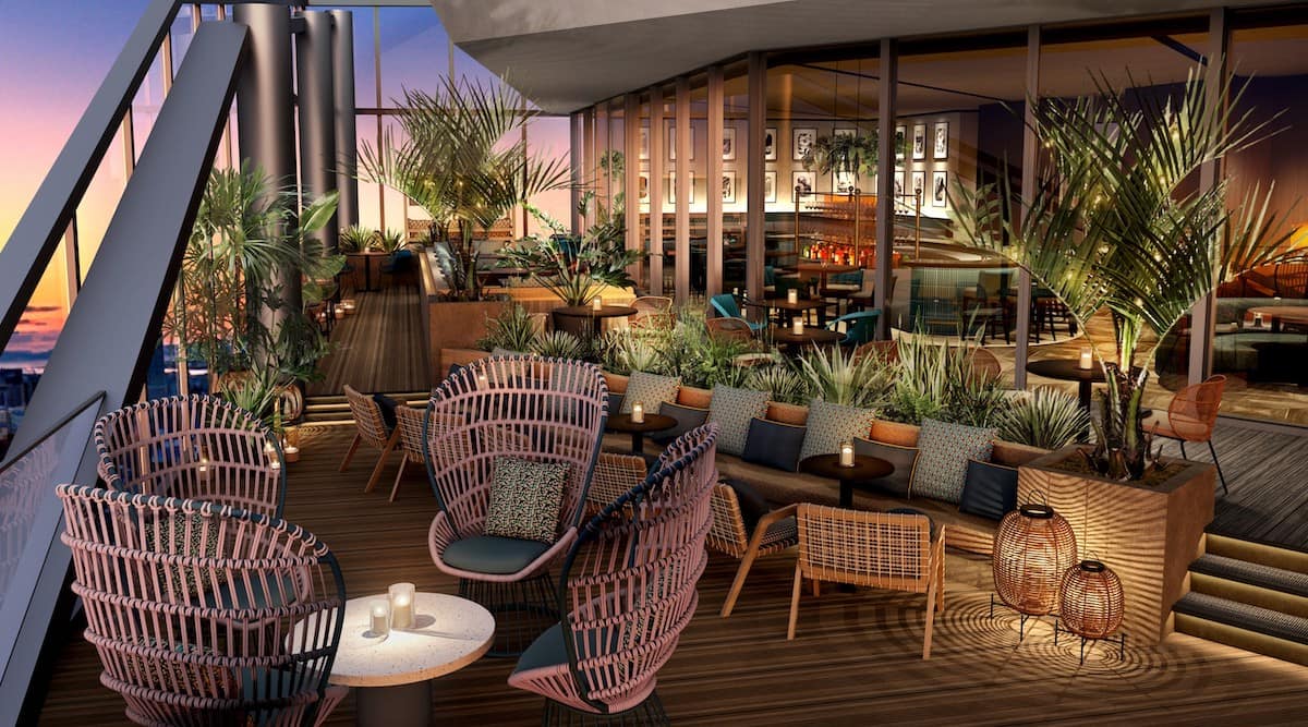 「ザ・ゲートホテル大阪 by HULIC」Rooftop Bar「PEAKS」28階