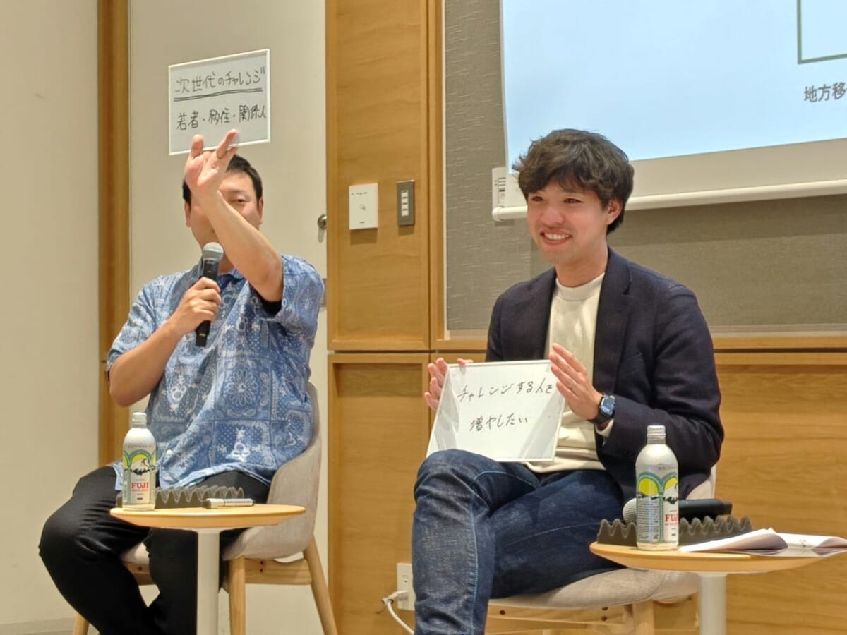 「キーエッジ・チャレンジ」トークイベント（2025年12月5日（金）2026年1月23日（金）POTLUCK YAESUにて）トークイベントの様子