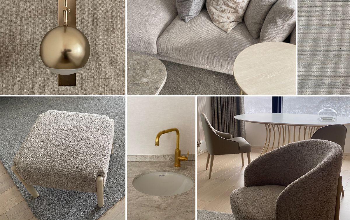 北海道ニセコ・花園にオープンした「シャレーアイビーワイス」インテリア　色調