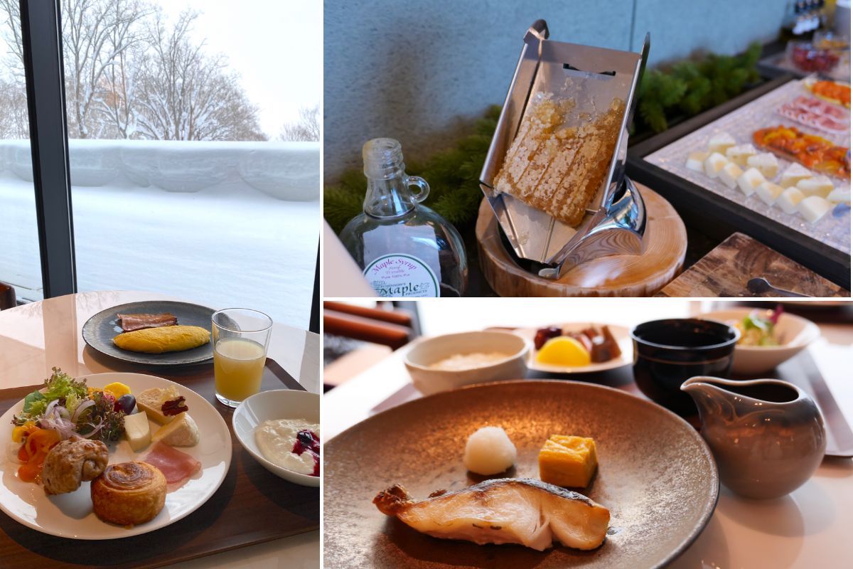 北海道ニセコ・花園にオープンした「シャレーアイビーワイス」レストラン 料理 冬 朝食1