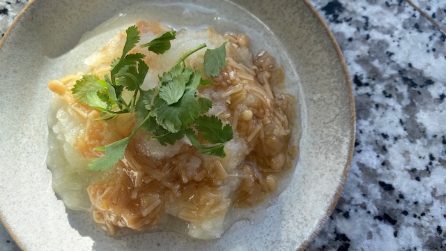 北海道　大滝区　ニセコ方面に行く途中　きのこ王国　お土産コーナー　なめ茸　アレンジレシピ　なめ茸おろし