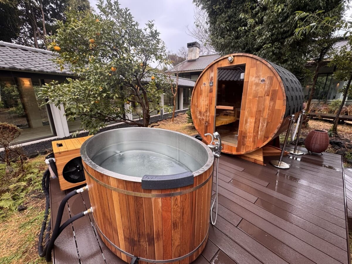 赤沢温泉「赤沢スパ」のバレルサウナ