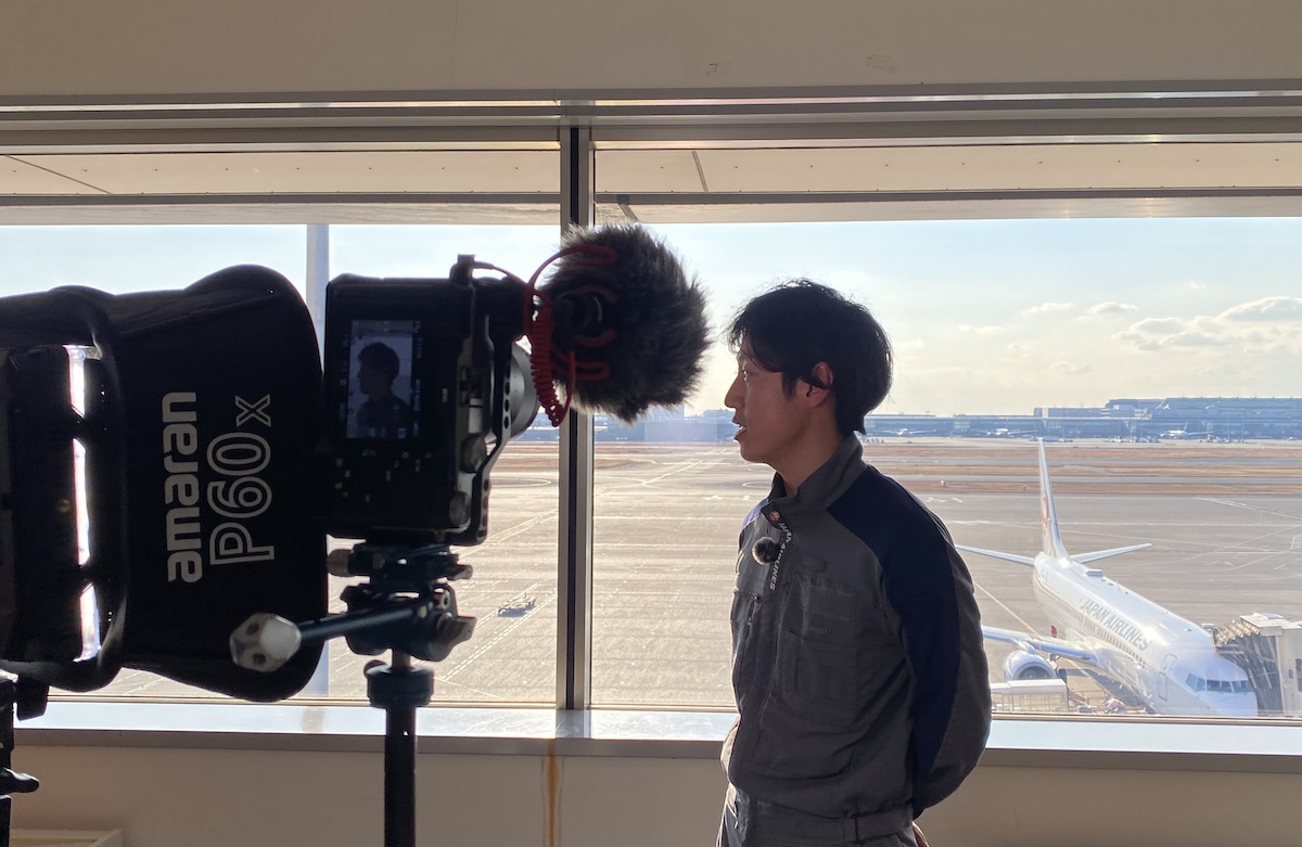 JAL　インタビュー　撮影風景