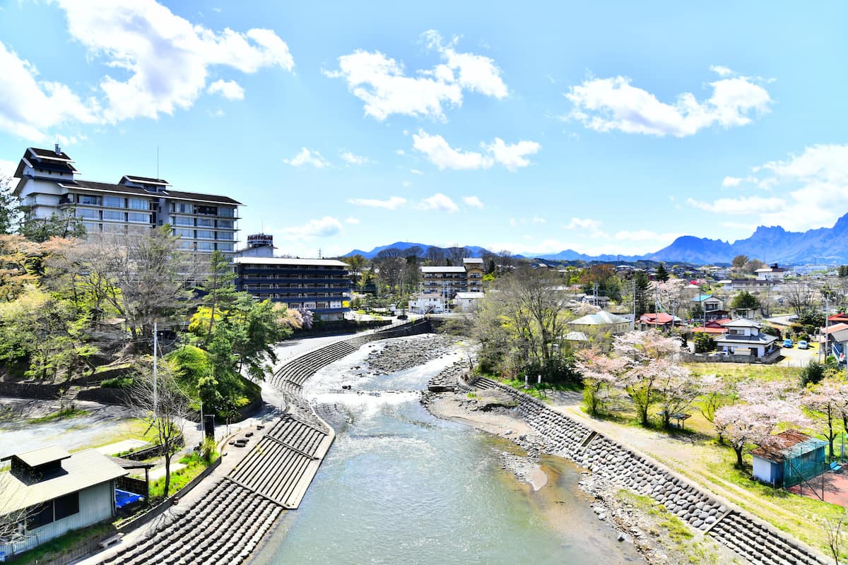 磯部温泉 温泉街(群馬県安中市)