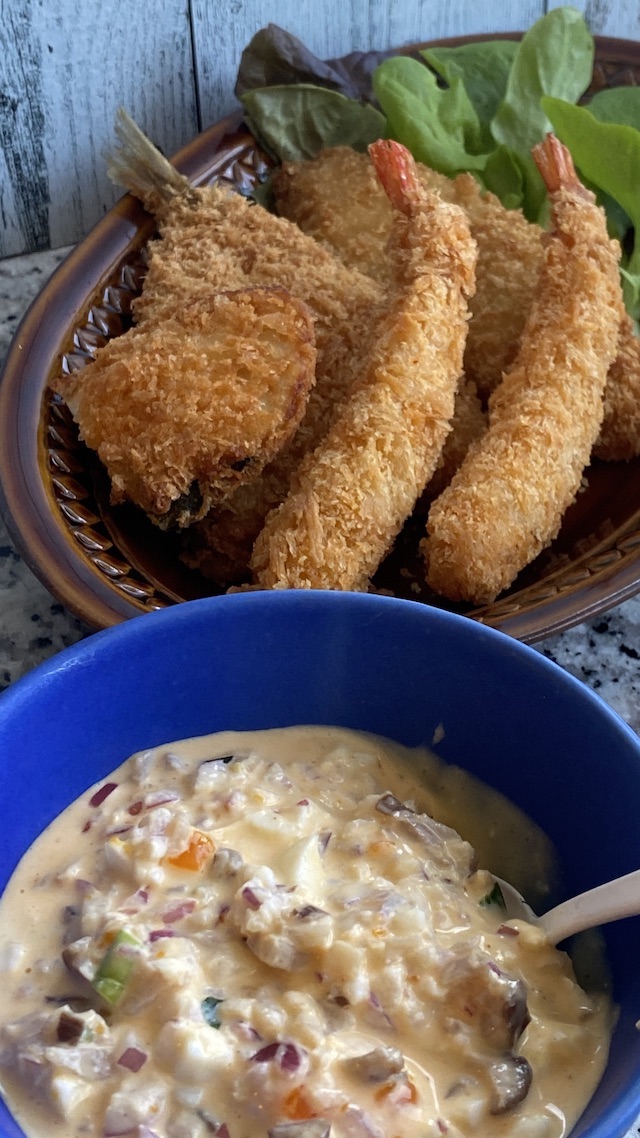 いぶりがっこタルタル アジフライ エビフライ フィッシュフライ