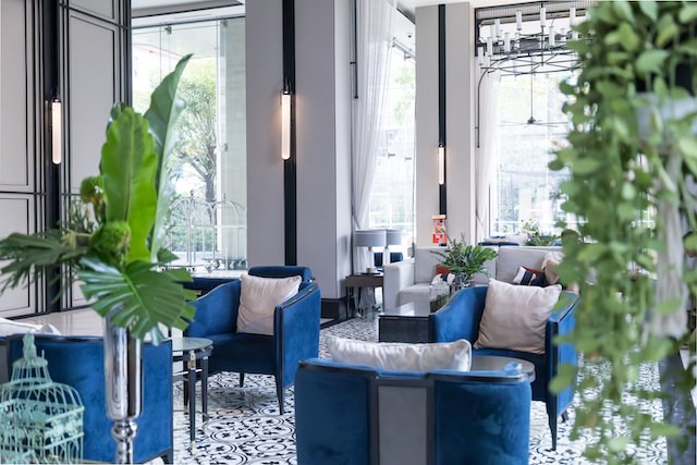 パタヤのサービスレジデンス型ホテル「サマセット パタヤ」のエントランスロビー2