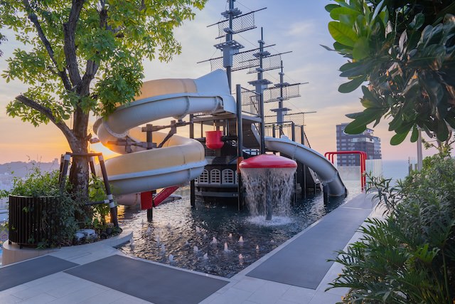 パタヤのサービスレジデンス型ホテル「サマセット パタヤ」のウォーターパーク