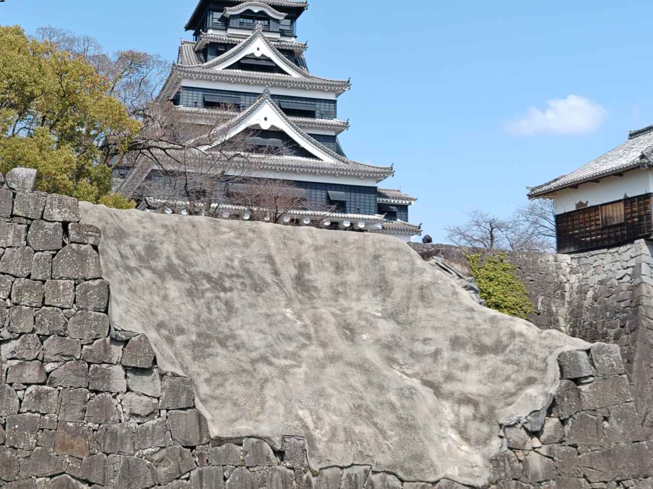 熊本県熊本市・「熊本城」復旧中の石垣3