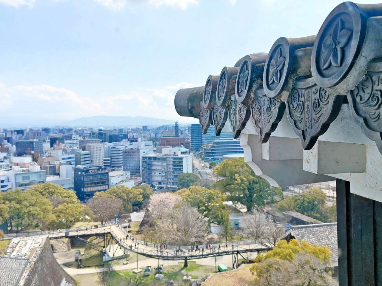 熊本県熊本市・「熊本城」天守閣(大天守・小天守)内部見学(6階展望フロアからの眺め)