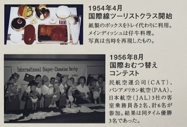 JALアーカイブズセンター展示（国際線ツーリストクラス・国際おむつ替えコンテスト）