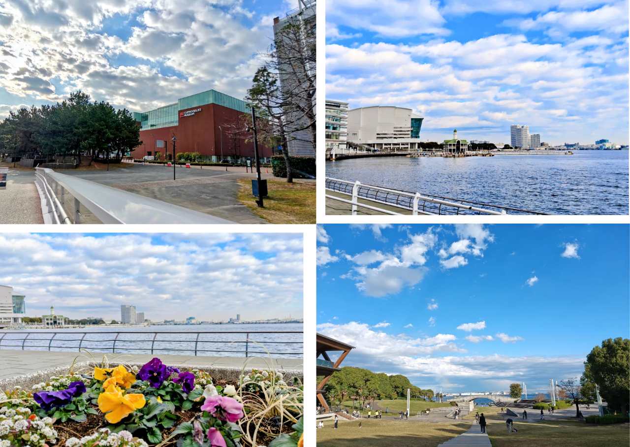 神奈川県横浜市・みなとみらい21エリアの海沿い散歩