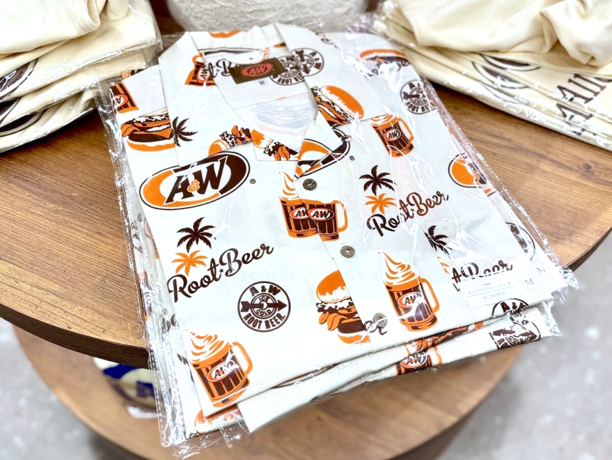 プラザハウス店限定「A&Wオリジナルアロハシャツ」パッケージ